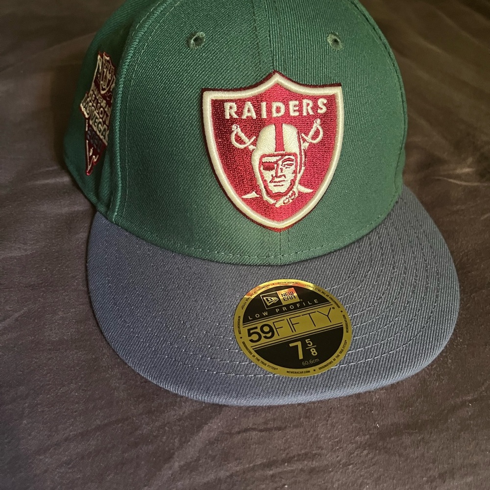 New Era Green and Gray Raiders 59FIFTY Cap